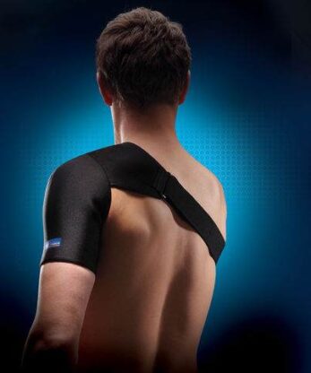 Men's back using Shoulder Support - Neoprene.