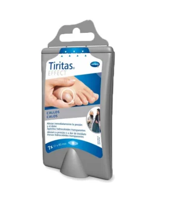 Tiritas EFFECT Therapeutic Dressings packaging Calluses on a white background.