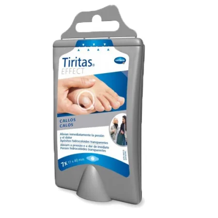 Tiritas EFFECT Therapeutic Dressings packaging Calluses on a white background.