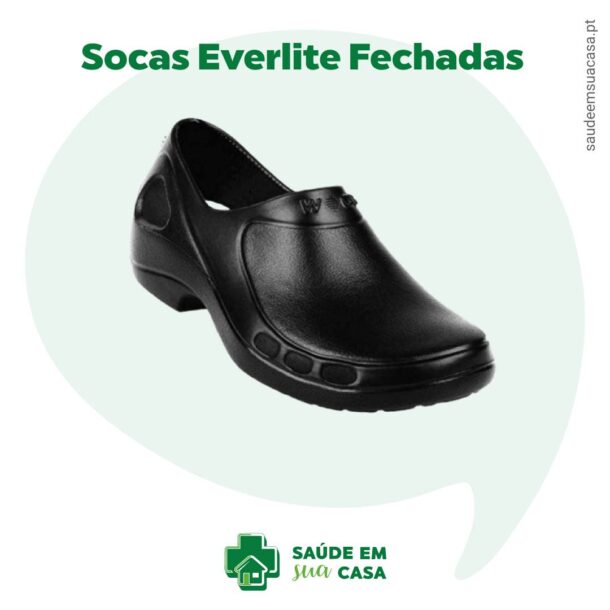 Une chaussure noire avec les mots Socas WOCK Everlite Closed.