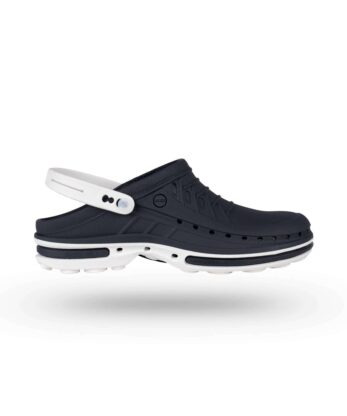 Sabots Socas WOCK bleu marine et blanc pour hommes.