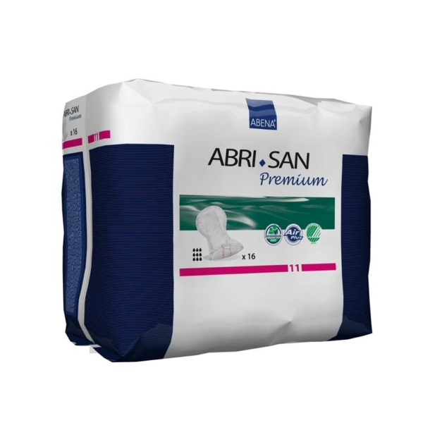 A pack of Penso Abri-San Premium diapers on a white background.