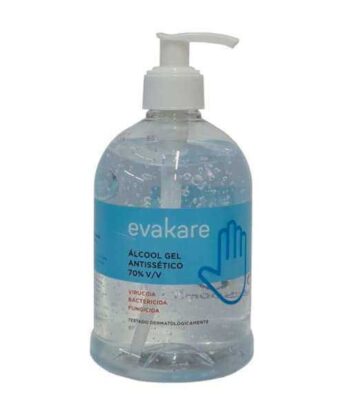 Désinfectant pour les mains Evalare Gel alcoolique avec distributeur 500ml.