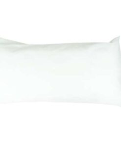 Saniluxe White Waterproof Cushion 60x22x40 white on white background.