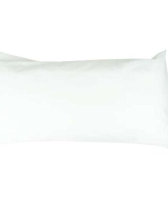 Saniluxe White Waterproof Cushion 60x22x40 blanc sur fond blanc.