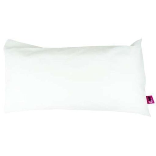 Saniluxe White Waterproof Cushion 60x22x40 white on white background.