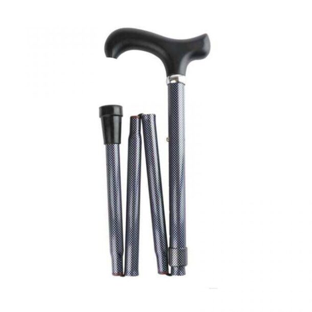 Pair of canes Retractable aluminum cane on white background.