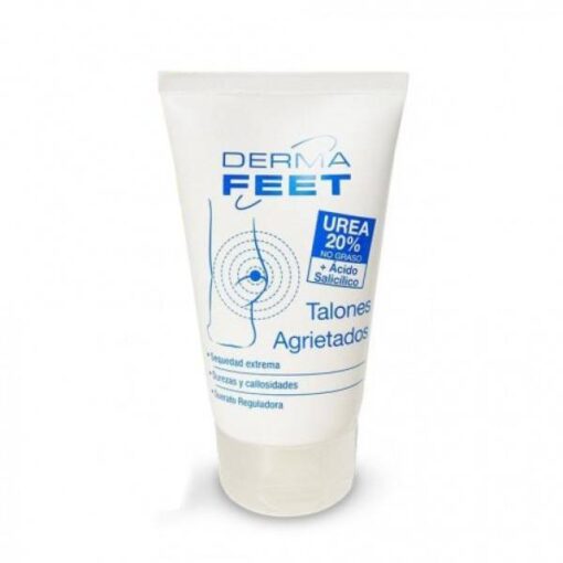 Tube of Cracked Heel Cream on a white background, for the treatment of cracked heels.