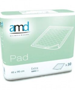 Resguardo AMD Pad 60x90 Extra 30 Unidades medindo 50 x 50 cm.