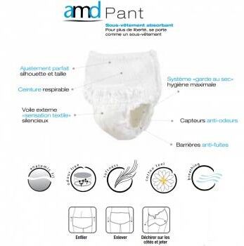 Braga Pañal AMD Talla Extra. L - blanco - paquete de 2.