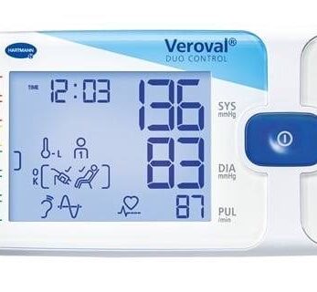 A Veroval Duo Control digital blood pressure monitor on a white background.