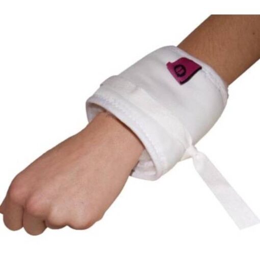 Woman with Wrist Immobilizer bracelet (Pair).