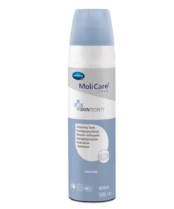 MoliCare Skin Mousse Spray Deodorant 400ml on a white background.