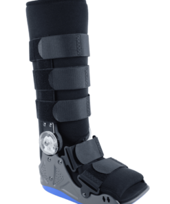 Image of an Articulated Walker Boot with blue straps.