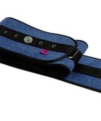 A blue belt with a black buckle from Ironclip.