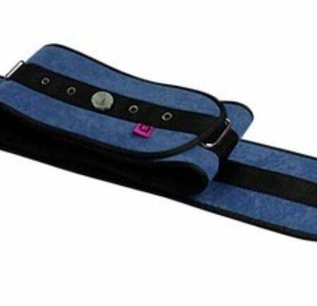 A blue belt with a black buckle from Ironclip.