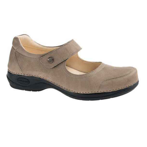 Sapato feminino Sabrina Comfy senhora Cuba na cor bege.