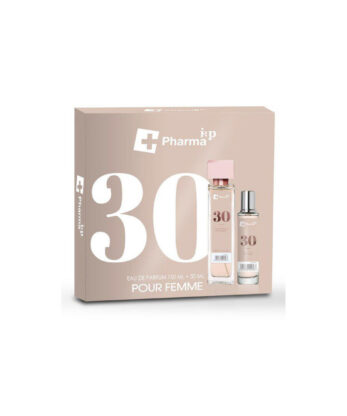 Una caja con un frasco de IAP PHARMA EAU DE PARFUM 150ml y una caja de eau de toilette.