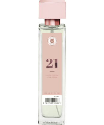 Un frasco de perfume IAP PHARMA 21 FRESCO edp sobre fondo blanco.