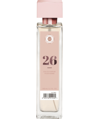 Un frasco de IAP PHARMA 26 edp para mujer sobre fondo blanco.