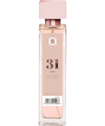 Un frasco de IAP PHARMA 31 FRUIT edp con etiqueta rosa.