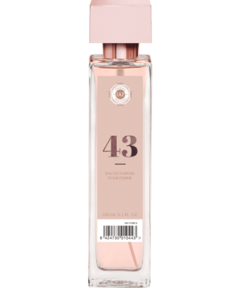 Un frasco de IAP PHARMA 43 FRUIT edp para mujer sobre fondo blanco.
