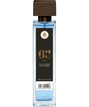 Una botella de IAP PHARMA 63 OUR edp con etiqueta marrón.