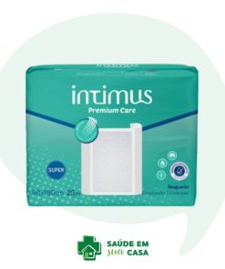 Uma caixa de fraldas Resguardo Salvacamas 90x180 Intimus Super 25 Unidades.