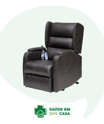 El sofá reclinable eléctrico Evoluxion Evosofy Pacific con mando a distancia se muestra sobre un fondo verde claro. En la esquina inferior derecha aparece el logotipo y el texto “Salud en tu hogar”.