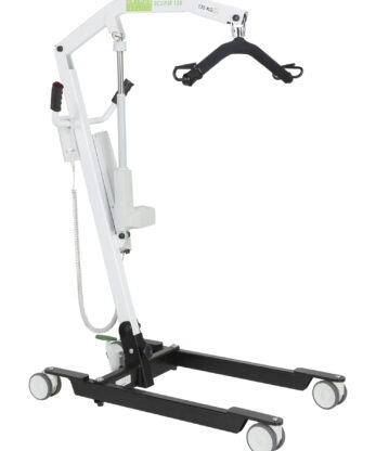 Grua Eclipse es una grúa con ruedas de Orthos, diseñada para trasladar con seguridad a personas con movilidad reducida.